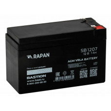RAPAN SB 1207 (9163). Аккумулятор герметичный свинцово-кислотный. Бастион