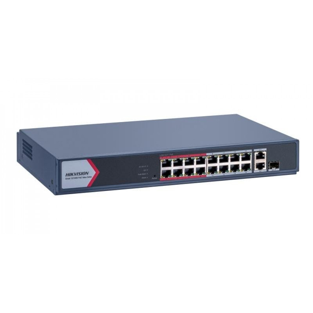DS-3E1318P-EI/M. Коммутатор с питанием POE. Hikvision
