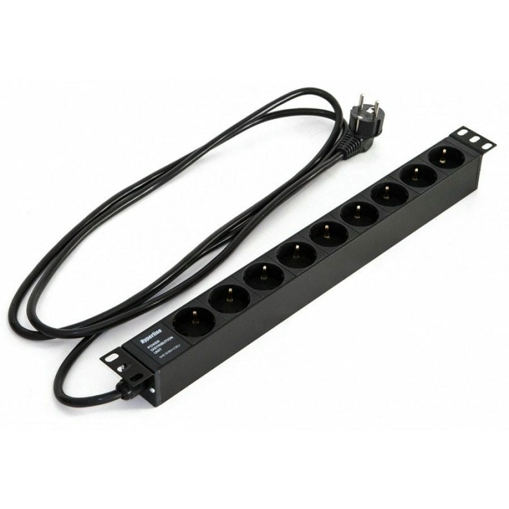 SHE19-9SH-2.5EU. Блок розеток 19. Hyperline