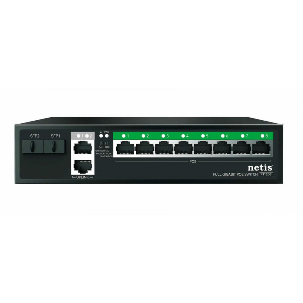 Netis P112GS. Коммутатор сетевой PoE неуправляемый. Netis