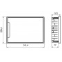 Щиток встраиваемый с дверцей 12 модулей белый FRAME с 2 шинами PEN (F12B3WD). Щиток встраиваемый. ДКС