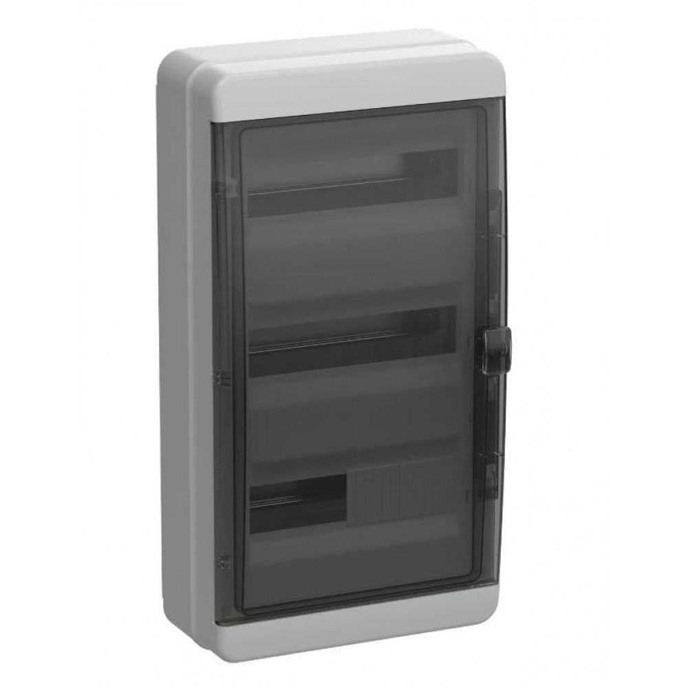 Корпус пластиковый навесной TEKFOR КМПн-36 IP65 черная прозрачная дверь (TF5-KP72-N-36-65-K03-K02). Корпус пластиковый. IEK