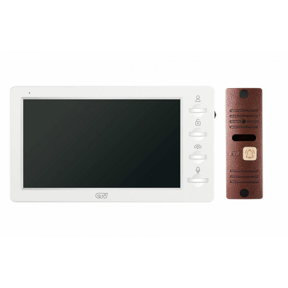 CTV-DP3702 Gamma (белый + бронза). Комплект видеодомофона. CTV