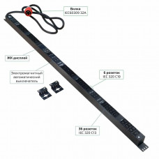 SMART-PDU-32-3P-36C13-6C19-I309-CM (12604c). Блок контроля и распределения питания. CABEUS