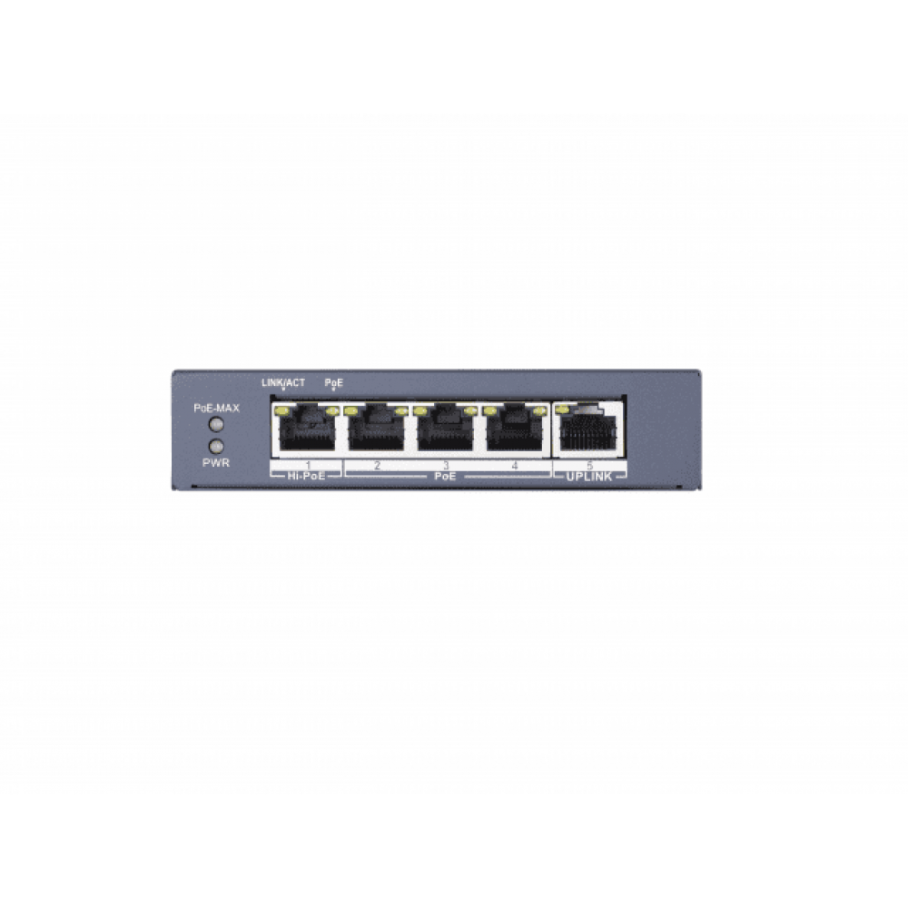 DS-3E0505HP-E. Коммутатор с питанием POE. Hikvision