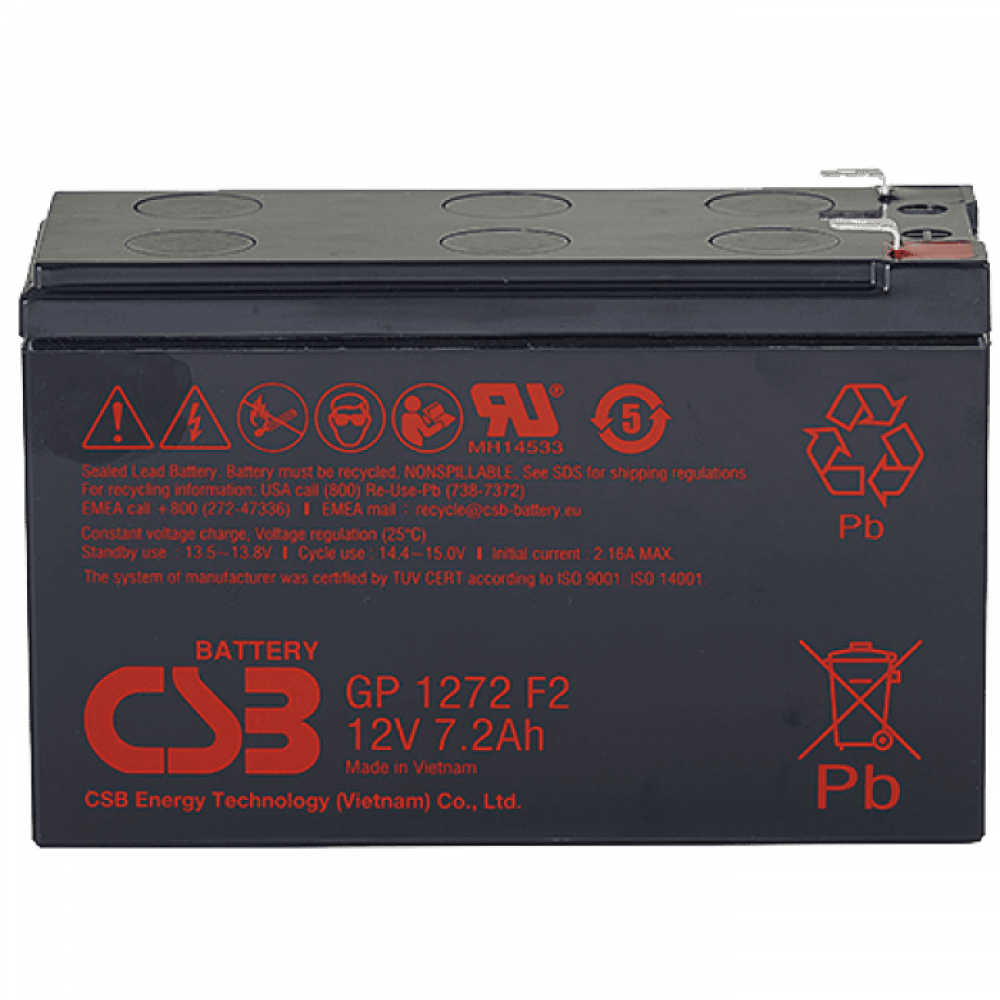 CSB GP 1272 F2. Аккумулятор герметичный свинцово-кислотный. CSB