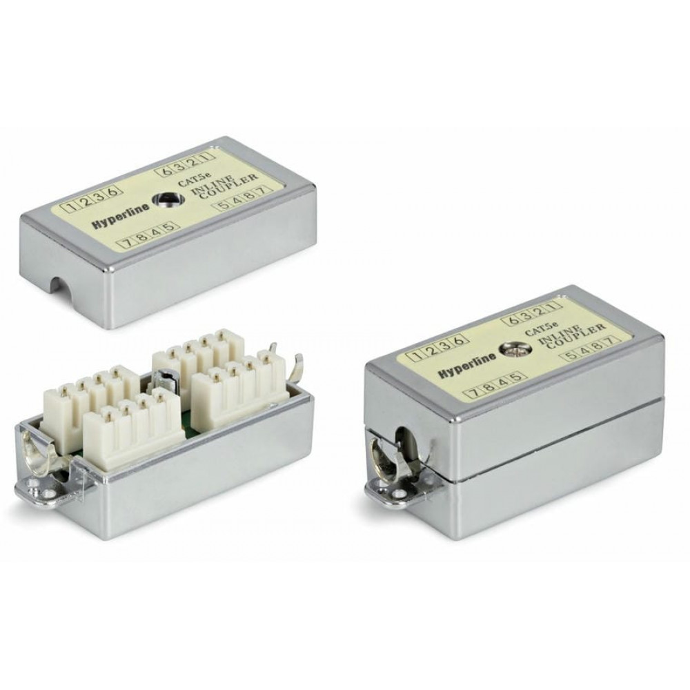 CA-IDC-C5e-SH-F-WH. Проходной адаптер экранированный. Hyperline