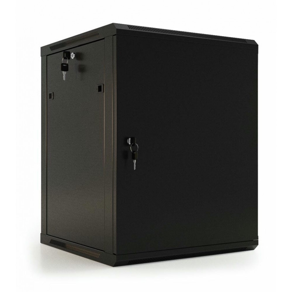 TWB-1568-SR-RAL9004. Шкаф телекоммуникационный 19 настенный 15U. Hyperline