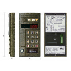БВД-343RT. Вызывная панель аудиодомофона. VIZIT