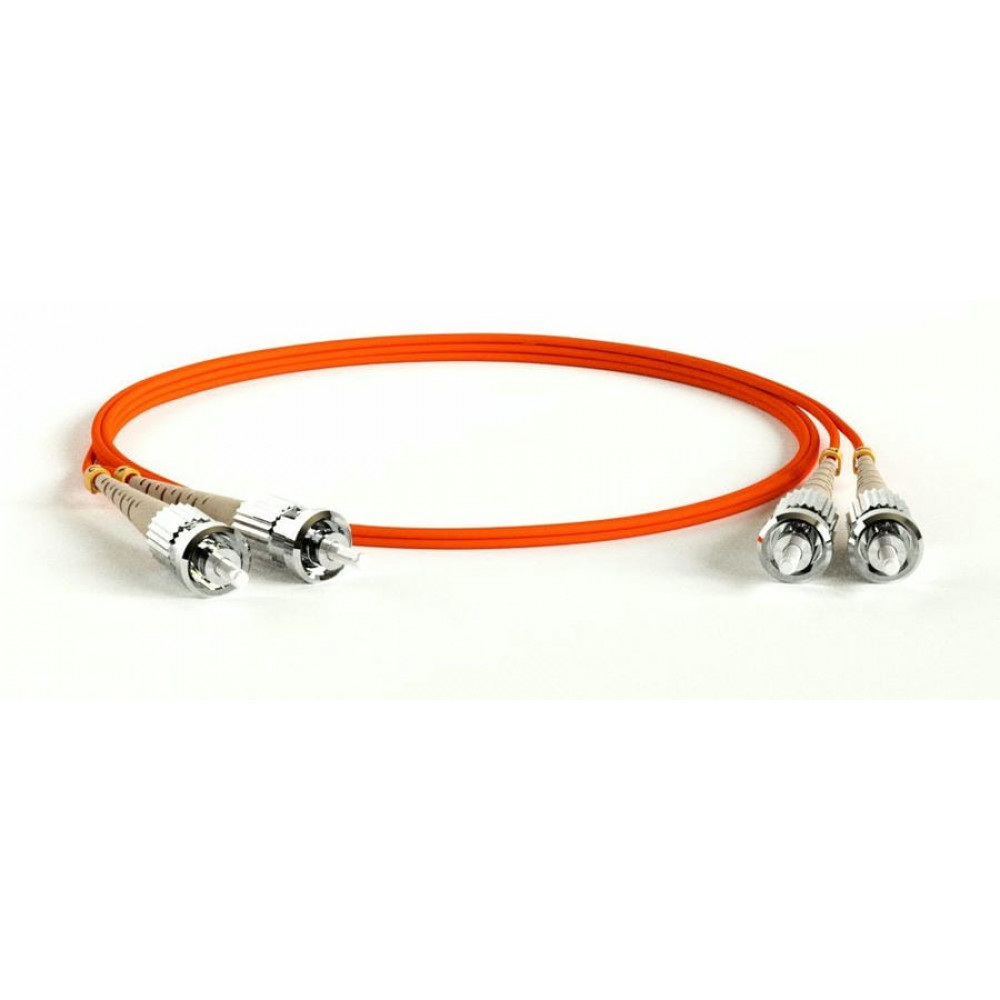 FC-D2-50-ST/PR-ST/PR-H-1M-LSZH-OR. Патч-корд волоконно-оптический многомодовый. Hyperline