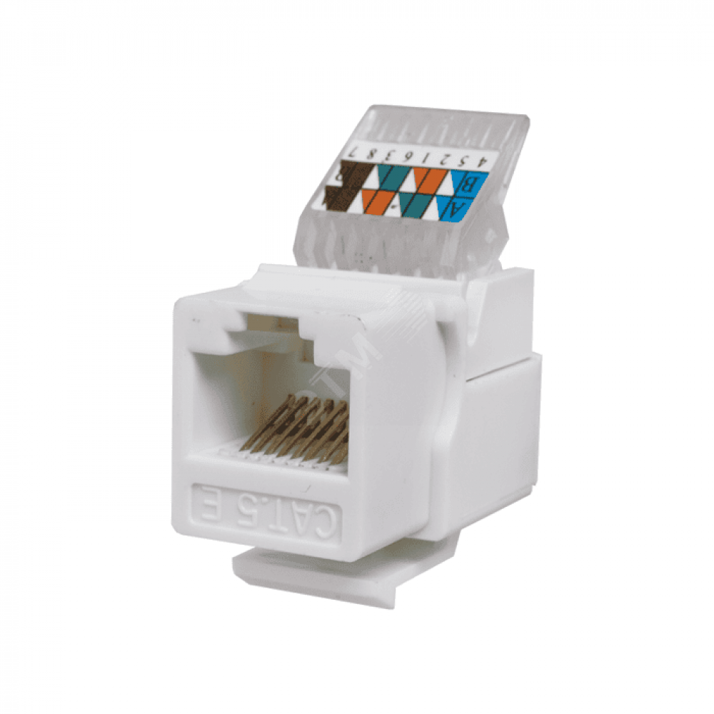 Модуль-вставка Keystone Кат5е, без.инстр.зад, белый UTP (10-0312). Вставка Keystone Jack RJ-45. SUPRLAN