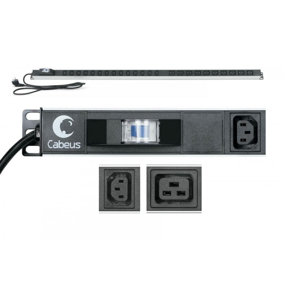 PDU-16-14C13-10C19-B-C14 (9553c). Блок розеток. CABEUS