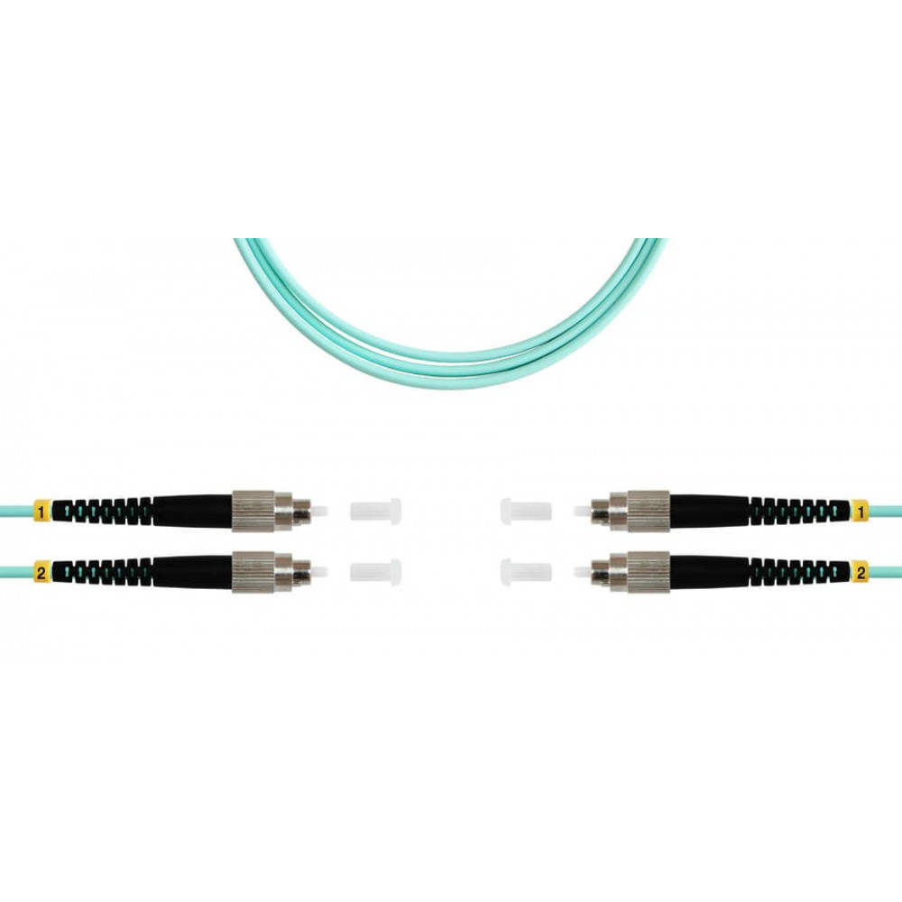 Патч-корд ВО MM(OM3), FC/UPC-FC/UPC, 3.0мм, duplex, LSZH, 2м (09-12032). Патч-корд волоконно-оптический. SUPRLAN