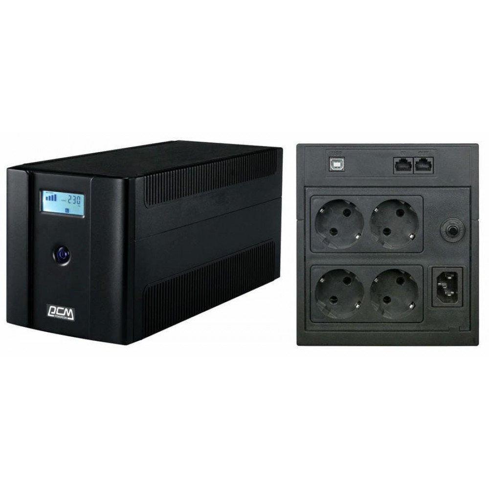 Raptor RPT-1025AP LCD 615Вт 1025ВА черный. Источник бесперебойного питания. POWERCOM