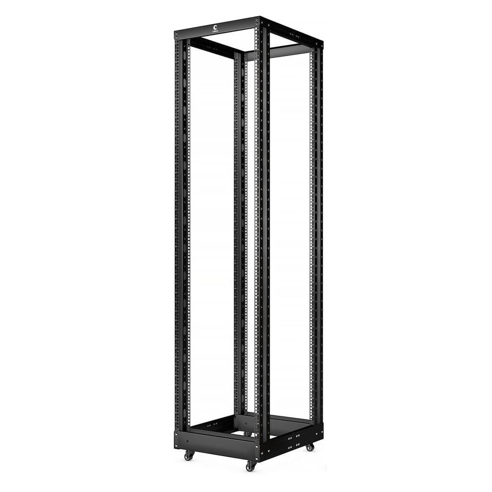 RA-37U-1000-BK (10159c). Открытая стойка 19, 37U, двухрамная, усиленная, цвет черный. CABEUS