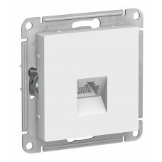 AtlasDesign розетка RJ45, кат. 5Е, 1-местная, скрытой установки, механизм, белый (ATN000183). Розетка компьютерная. Systeme Electric