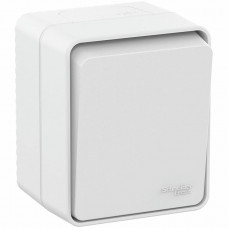 AtlasDesign PROFI54 выключатель 1-клавишный, открытой установки, белый (ATN540111). Выключатель. Systeme Electric