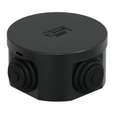 Коробка JBR065 D=65х35, 4 вых., IP44, черная (44004BL-1). Коробка монтажная. Экопласт