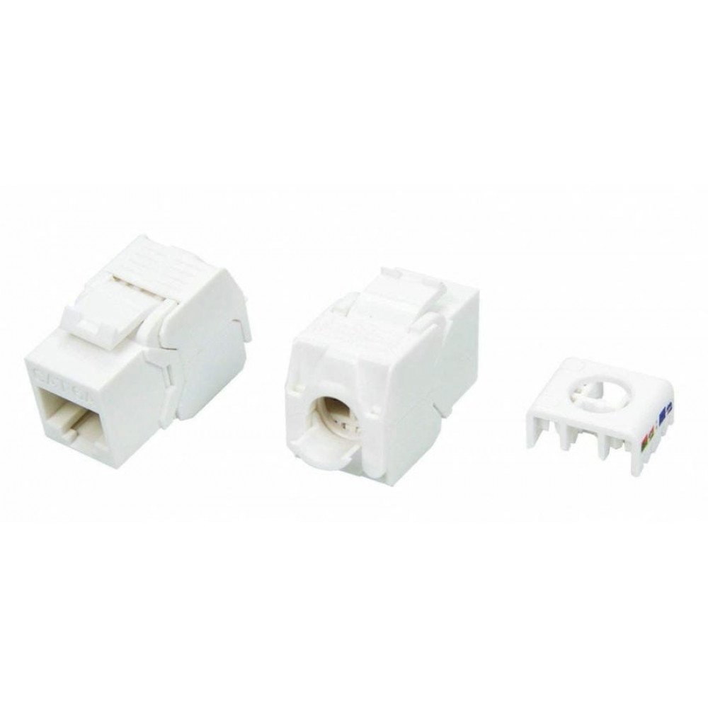 KJ8-8P8C-C6A-180-TLS-WH. Вставка Keystone Jack RJ-45. Hyperline