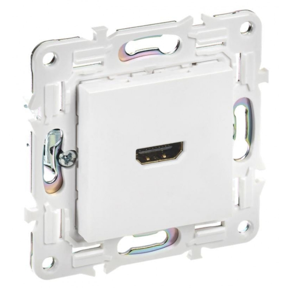 SKANDY Розетка HDMI SK-H01W скрытой установки арктический белый (SK-H10-K01). Розетка HDMI. IEK
