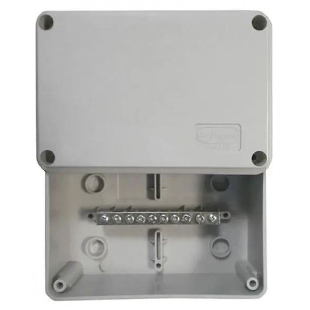Коробка (КУП) JBS080 85х85х40, 6 вых, IP44 (44046KP). Коробка уравнивания потенциалов (КУП), 6х9мм, 8 зажимов. Экопласт