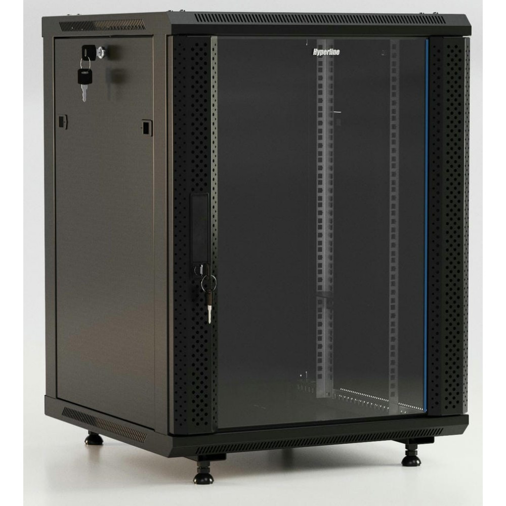 TWB-FC-1845-GP-RAL9004. Шкаф телекоммуникационный 19 настенный 18U. Hyperline