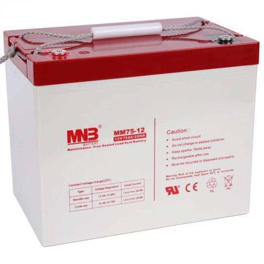 MNB MM 75-12. Аккумулятор герметичный свинцово-кислотный. MNB Battery