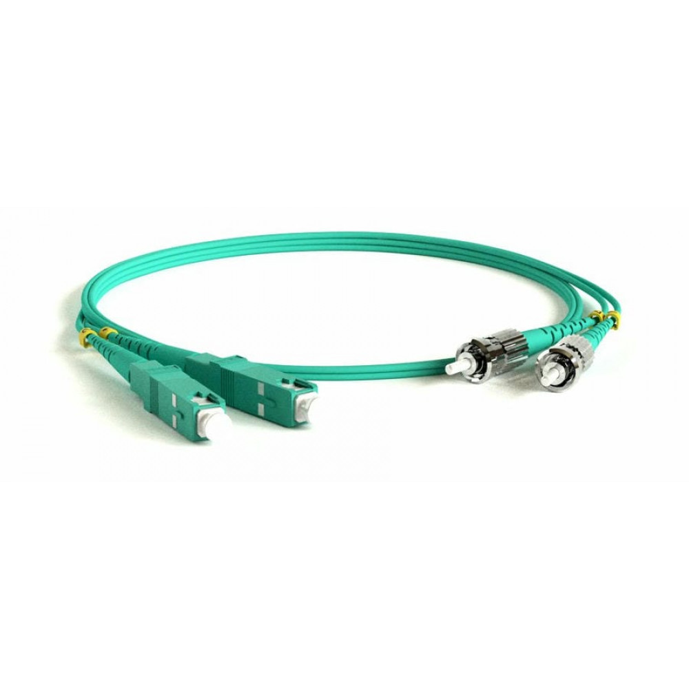 FC-D2-503-SC/PR-ST/PR-H-3M-LSZH-AQ. Патч-корд волоконно-оптический многомодовый. Hyperline