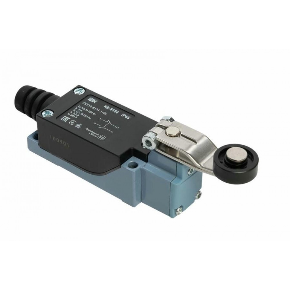 Выключатель концевой КВ-8104 рычаг с роликом IP65 (KKV12-8104-1-65). Концевой выключатель. IEK