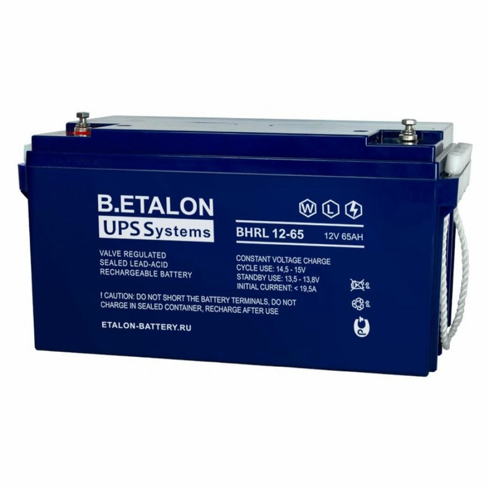 B.ETALON BHRL 12-65. Аккумулятор герметичный свинцово-кислотный. ETALON