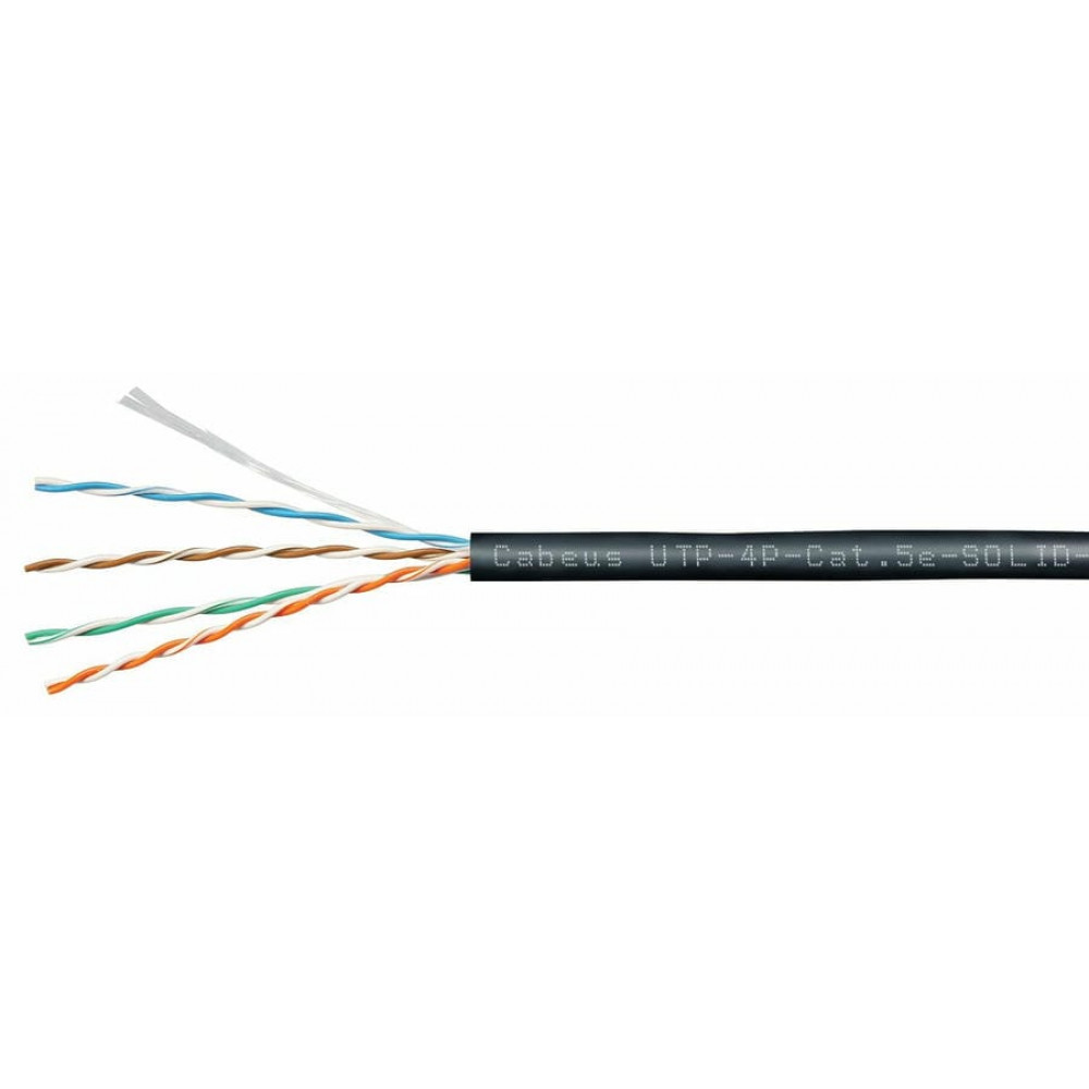UTP-4P-Cat.6-SOLID-OUT-LSZH-UV-100 (9641c-5). Кабель «витая пара» (LAN) для структурированных систем связи. CABEUS