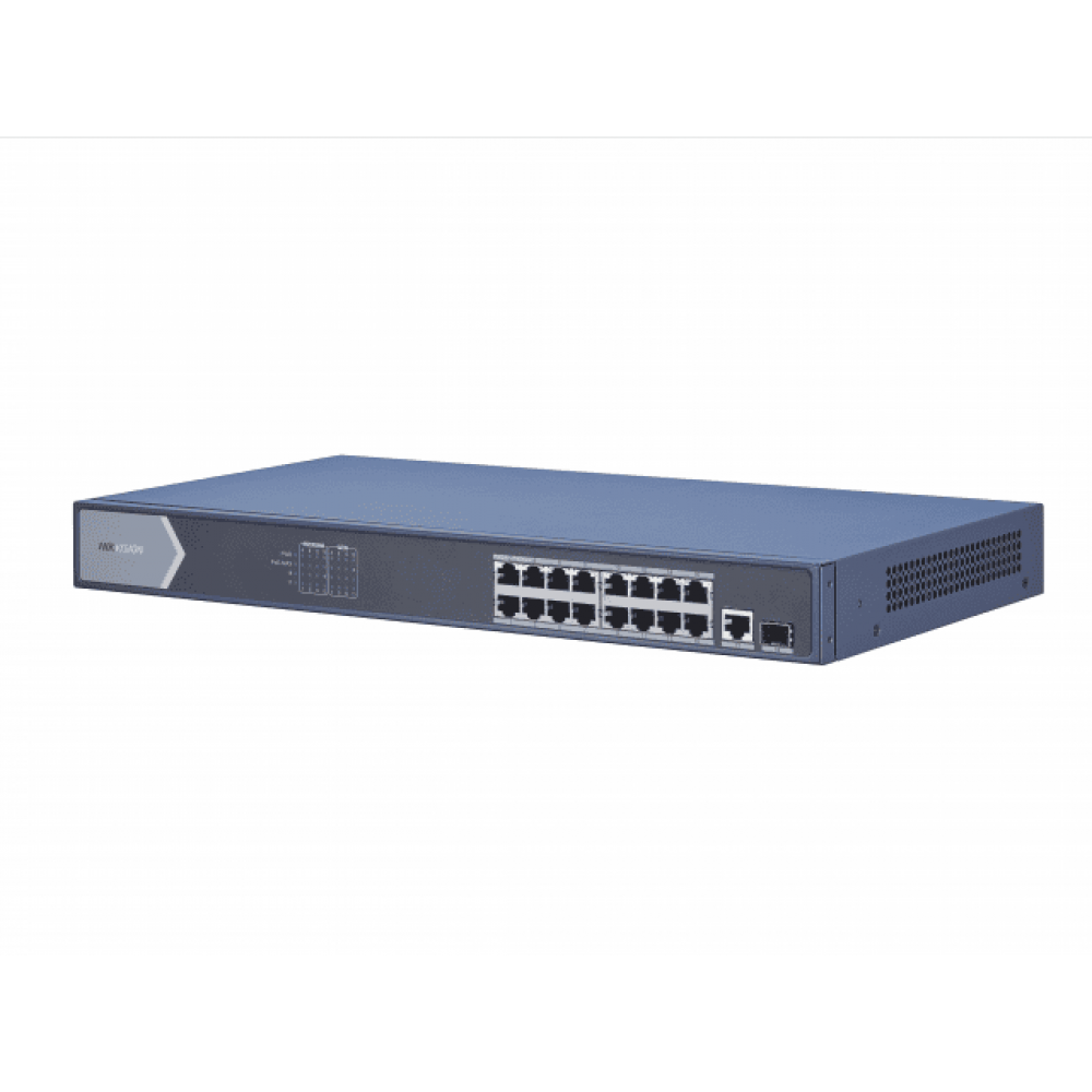 DS-3E0518P-E. Коммутатор с питанием POE. Hikvision