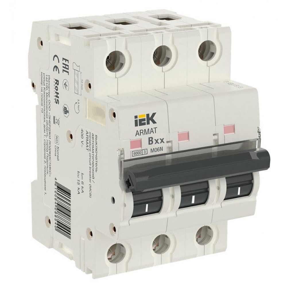 M06N 3P B 40А ARMAT (AR-M06N-3-B040). Автоматический выключатель. IEK