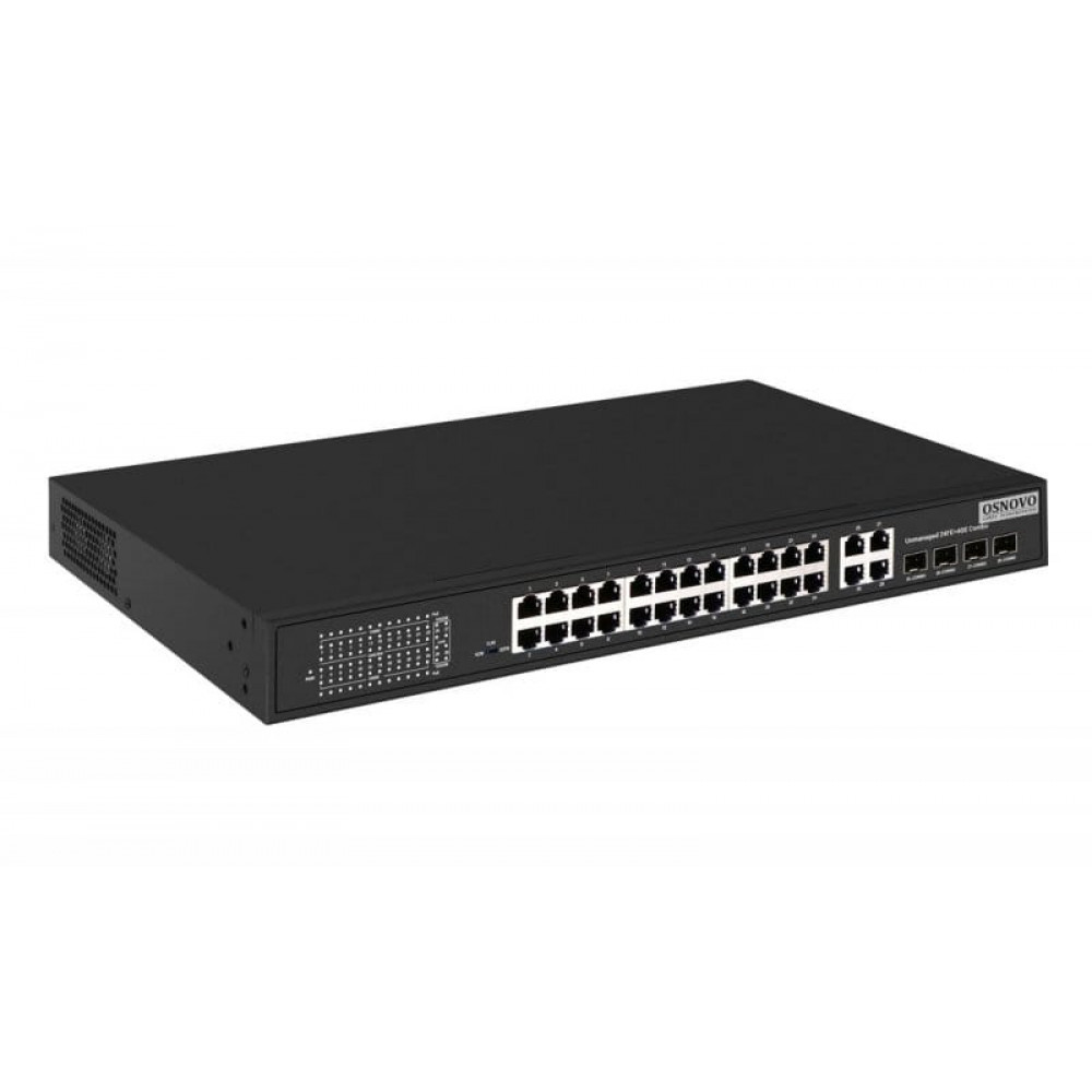 SW-62444(400W). Коммутатор 24-портовый Fast Ethernet с PoE. OSNOVO