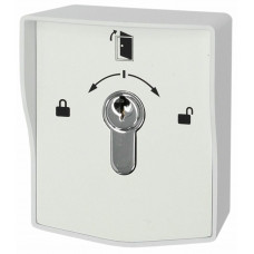 SP-ES440-WT. Переключатель с ключом Keyswitch, накладной, 2 группы контактов ОБЩ/НР/НЗ, белый. Smartec