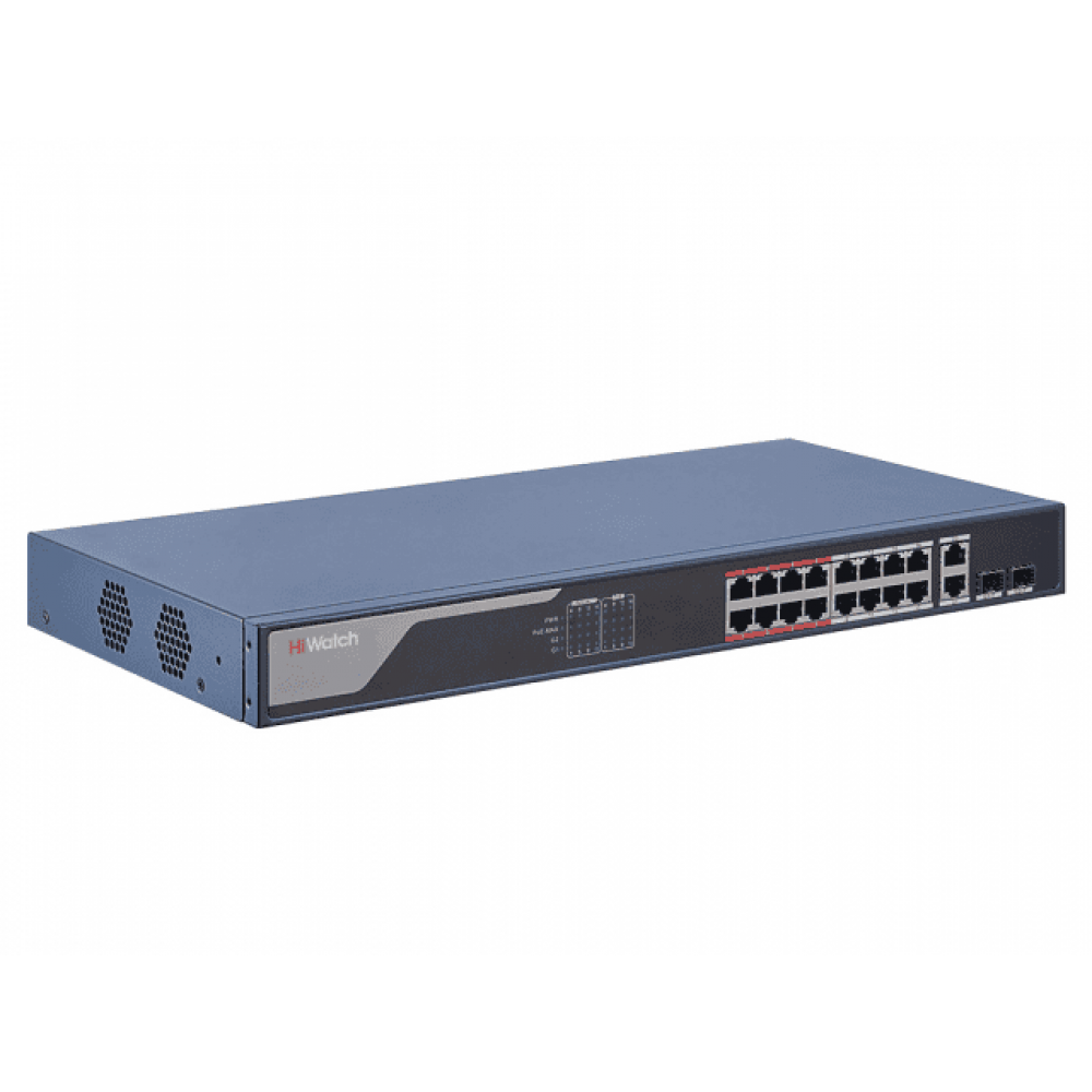 SWT-1318P. Коммутатор с питанием POE. HiWatch Pro