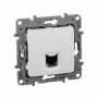 ETIKA розетка компьютерная RJ45, 6E UTP, скрытой установки, белый (672253). Розетка компьютерная. IEK