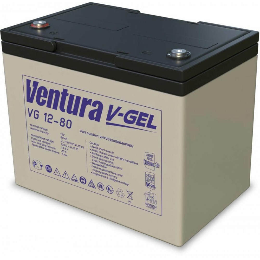 Ventura VG 12-80. Аккумулятор герметичный свинцово-кислотный. Ventura