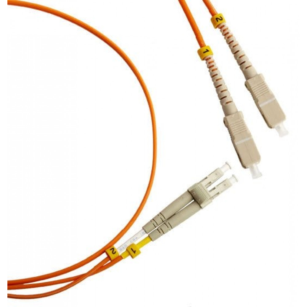 FC-D2-50-LC/PR-SC/PR-H-1M-LSZH-OR. Патч-корд волоконно-оптический LC-SC. Hyperline