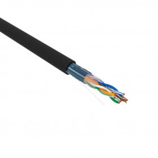 F/UTP, CAT 5e, PE, 4PR, 24AWG, OUTDOOR, SOLID, черный, РФ REXANT (01-0146-R). Кабель «витая пара» (LAN) для структурированных систем связи. Rexant