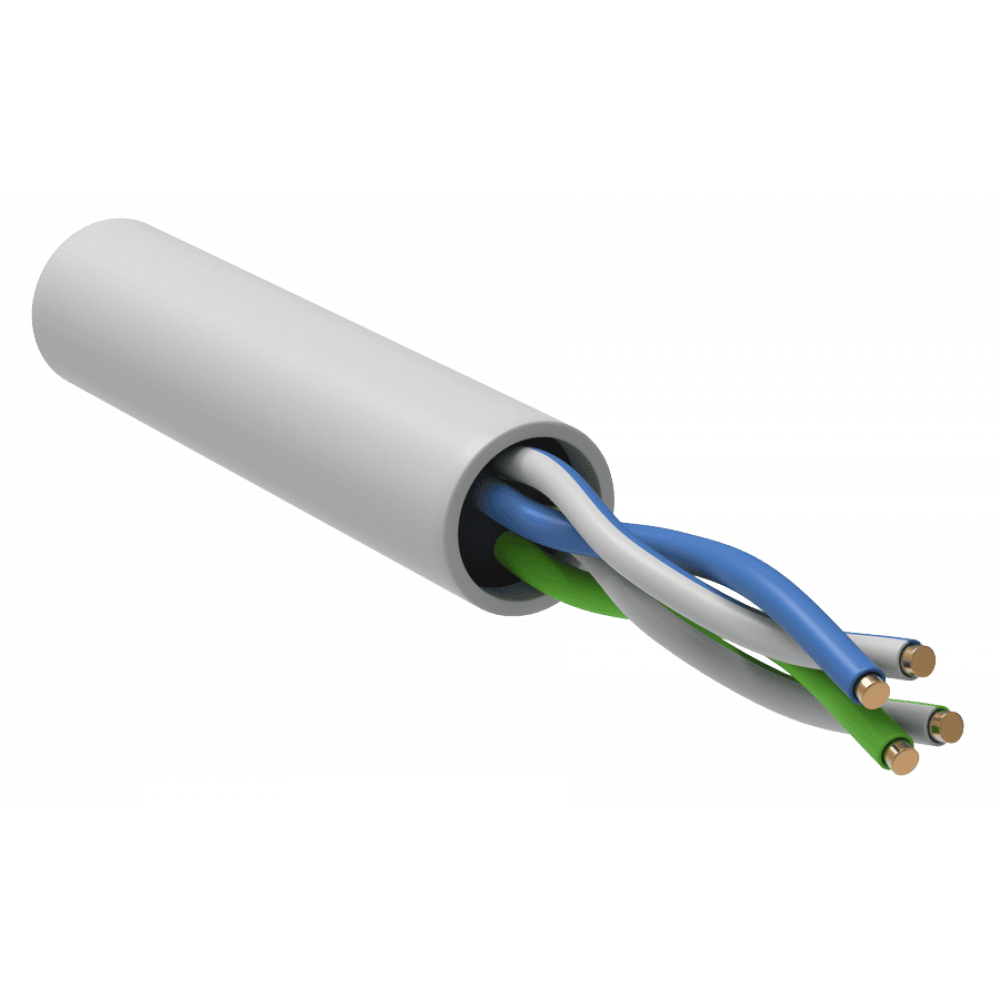 GENERICA U/UTP кат. 5E 24AWG 2 пары LSZH INDOOR белый (BC1-C5E02-128-305-G). Кабель «витая пара» (LAN) для структурированных систем связи. IEK