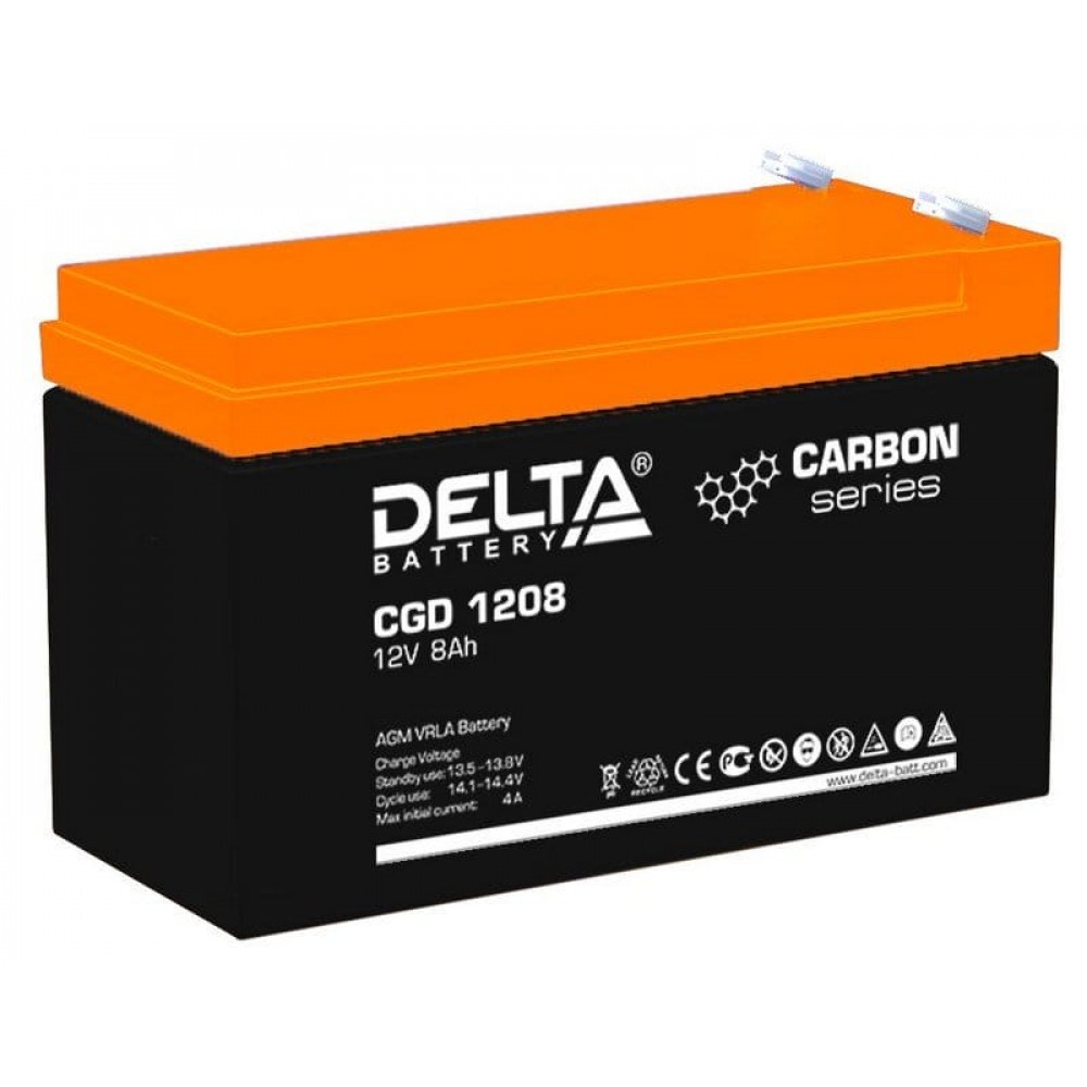 Delta CGD 1208. Аккумулятор герметичный свинцово-кислотный. Delta