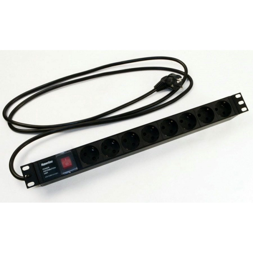 SHE19-8SH-S-2.5EU. Блок розеток 19. Hyperline