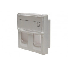 Лицевая панель 2 порта (45х45, Keystone,) (10-0302-1). Лицевая панель. SUPRLAN