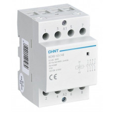 Контактор модульный NCH8-63/40 63А 4НО AC 220/230В 50Гц (R) CHINT (256101). Контактор модульный. CHINT Контактор модульный NCH8-63/40 63А 4НО AC 220/230В 50Гц (R) CHINT (256101). Контактор модульный. CHINT