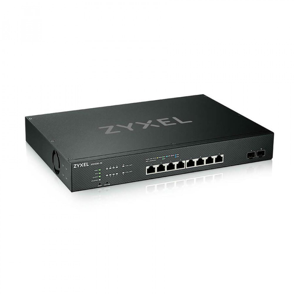 XS1930-10-ZZ0101F. Коммутатор мультигигабитный гибридный Smart L2+ rack 19. ZYXEL