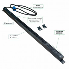 SMART-PDU-32-1P-36C13-6C19-I309-M (12595c). Блок контроля и распределения питания. CABEUS