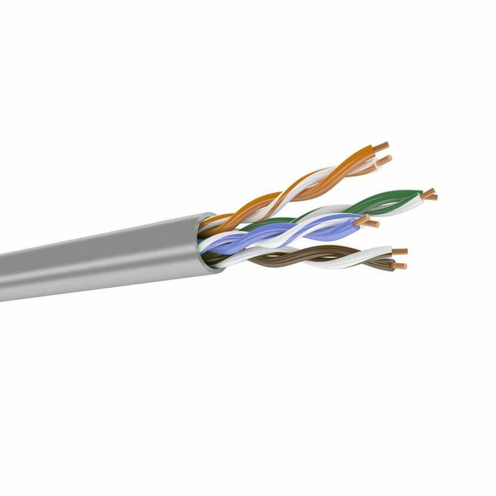 U/UTP 5E 24AWG 4PR PVC (нг(А)-LS), серый (DR-143001). Кабель «витая пара» (LAN) для структурированных систем связи. Datarex