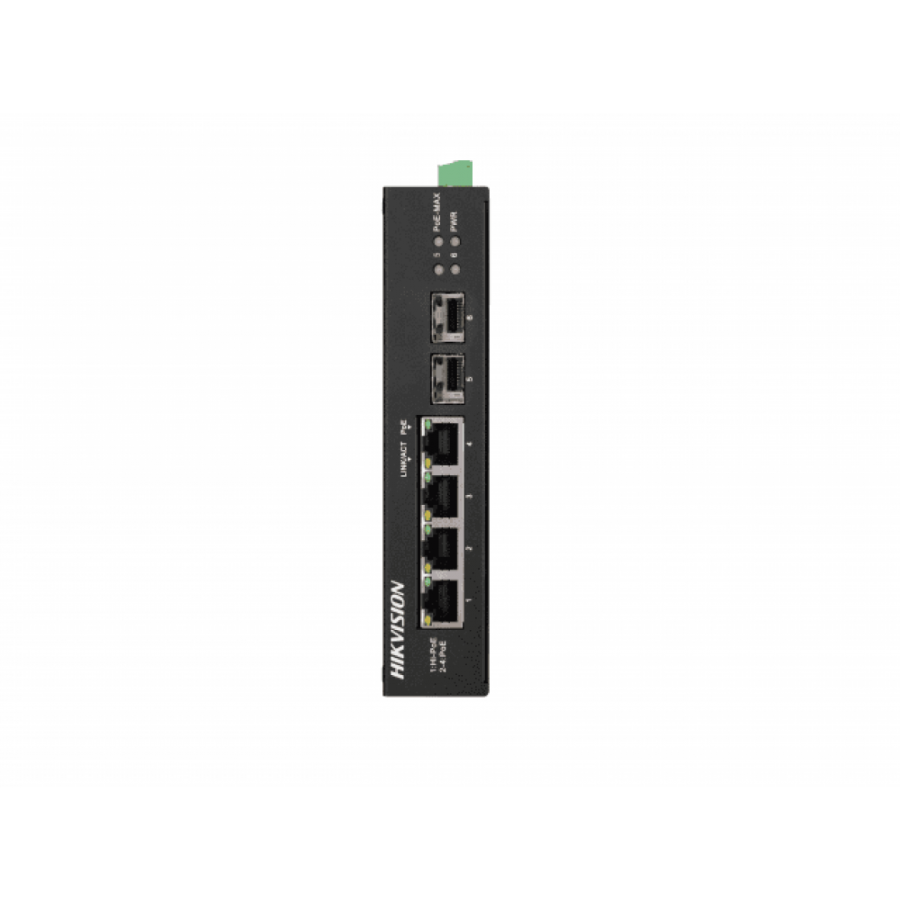DS-3T0506HP-E/HS. Коммутатор с питанием POE. Hikvision
