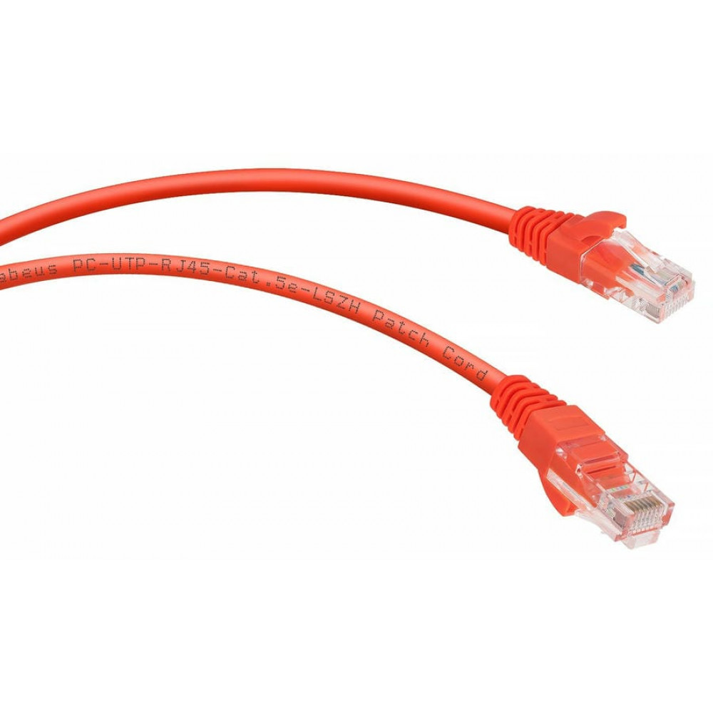 PC-UTP-RJ45-Cat.5e-0.5m-RD-LSZH (9512c), красный. Патч-корд медный. CABEUS